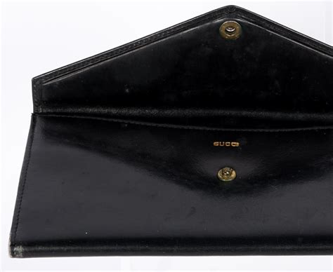 gucci black french wallet|vintage Gucci wallet black leather.